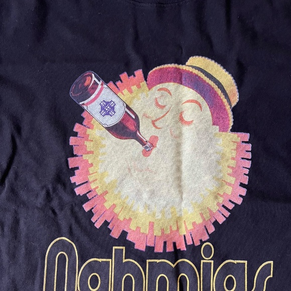 Nahmias Fine Wine & Sunshine T-Shirt – Black Graphic Tee, Size S - Picture 2 of 4